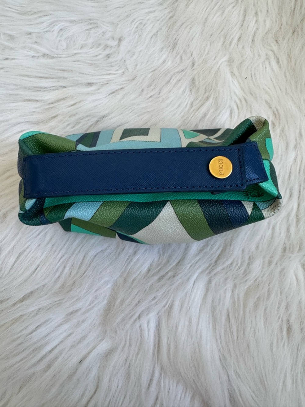 Authentic green leather Emilio Pucci mini pouch bag - Picture 5 of 9